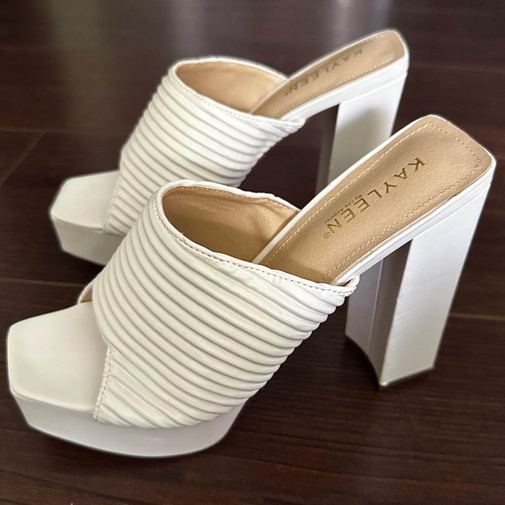 White Platform Heels